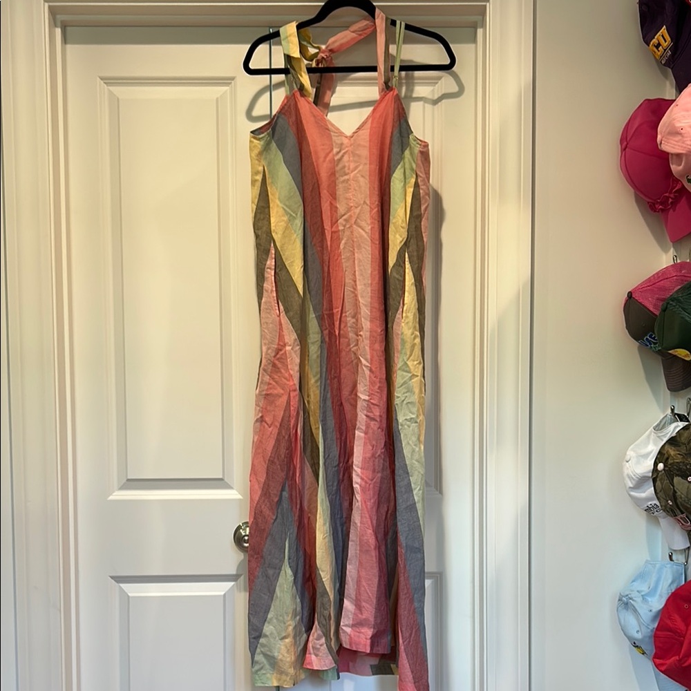 Multicolor Striped Maxi Dress